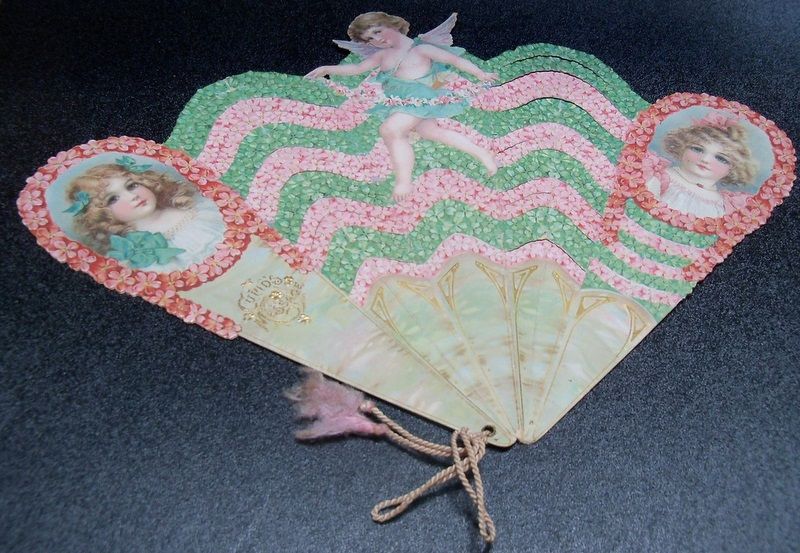 Valentine Fan of Beautiful Girls and Cupid Valentine Fan of Beautiful Girls and Cupid