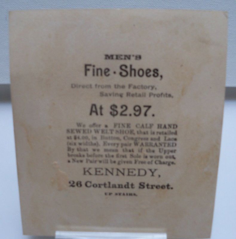 Advertising Trade Card "Men's Shoes" Advertising Trade Card "Men's Shoes"