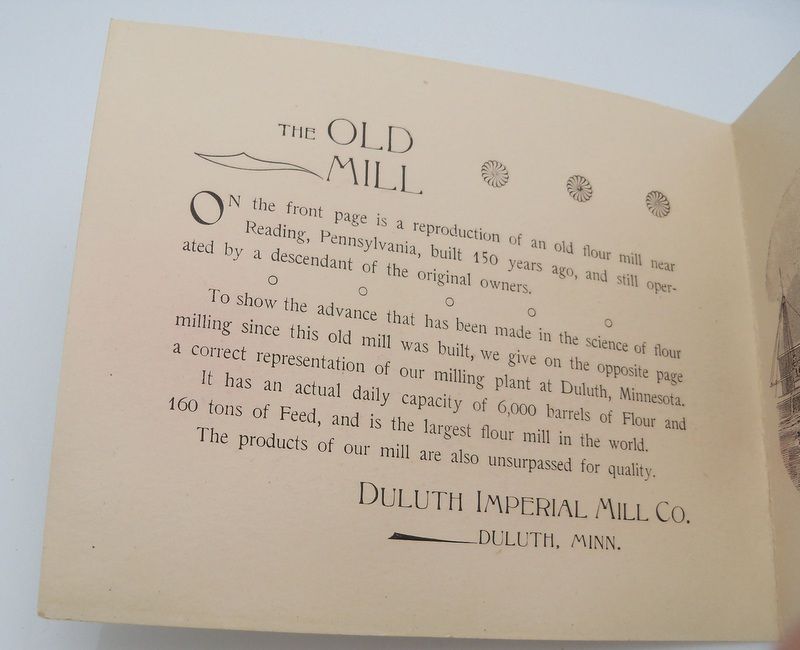 Advertising Trade Card Duluth Flour Mill Advertising Trade Card Duluth Flour Mill