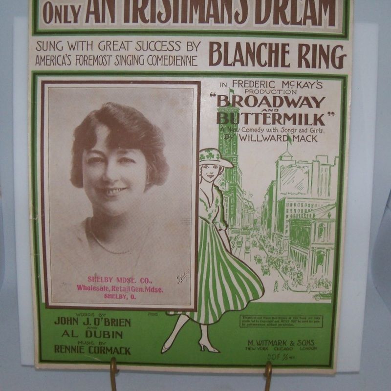 Irish Sheet Music ""Twas Only an Irishman's Dream" Irish Sheet Music ""Twas Only an Irishman's Dream"