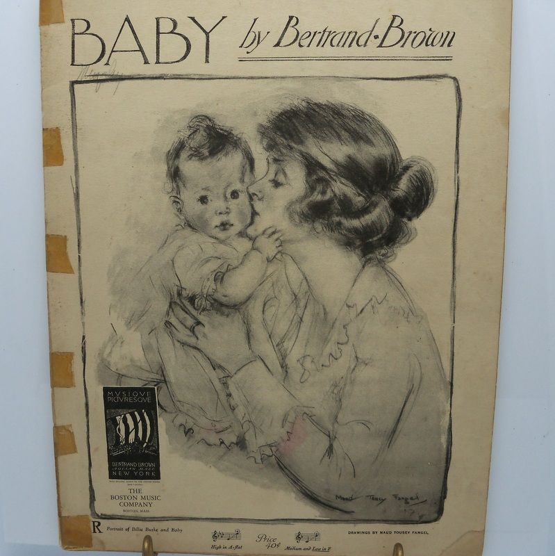 Sheet Music "Baby" Mother and Child Sheet Music "Baby" Mother and Child