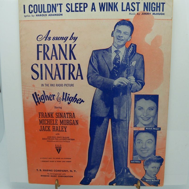 Sheet Music Frank Sinatra "I couldn't sleep a wink last night" Sheet Music Frank Sinatra "I couldn't sleep a wink last night"