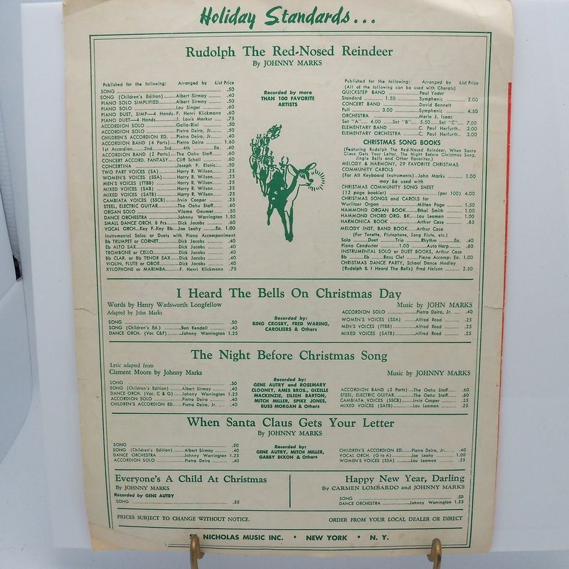 Sheet Music "Rudolph the Red Nose Reindeer" Sheet Music "Rudolph the Red Nose Reindeer"