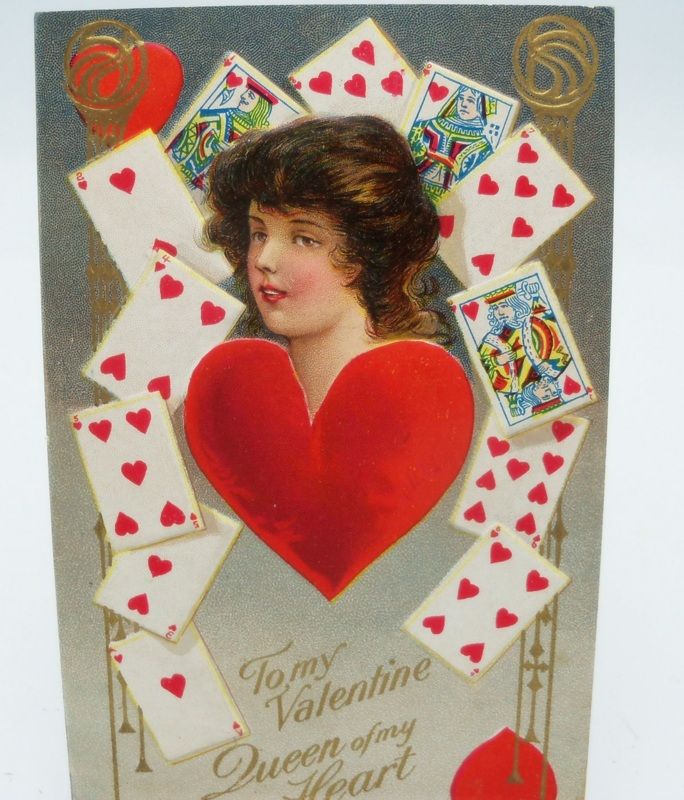 Valentine Postcard Queen of my Heart Valentine Postcard Queen of my Heart