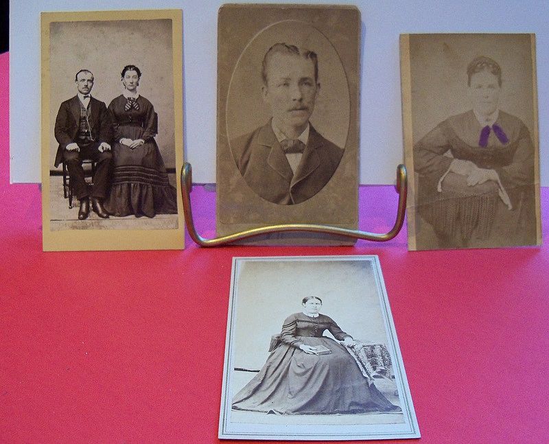 Four Small Size Studio Photos of Adults Four Small Size Studio Photos of Adults