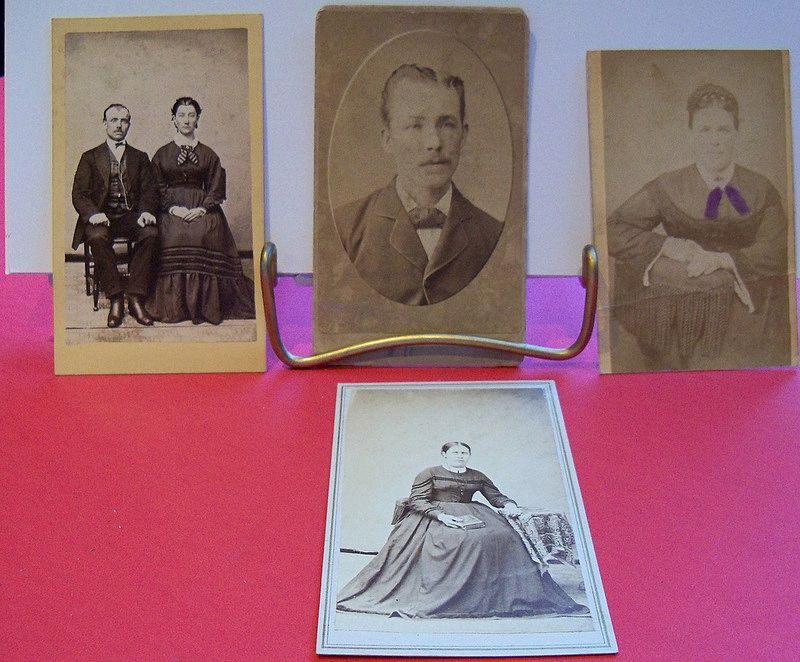 Four Small Size Studio Photos of Adults Four Small Size Studio Photos of Adults