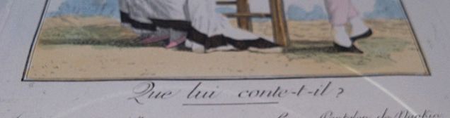Two French Empire Fashion Prints of Two Couples Two French Empire Fashion Prints of Two Couples