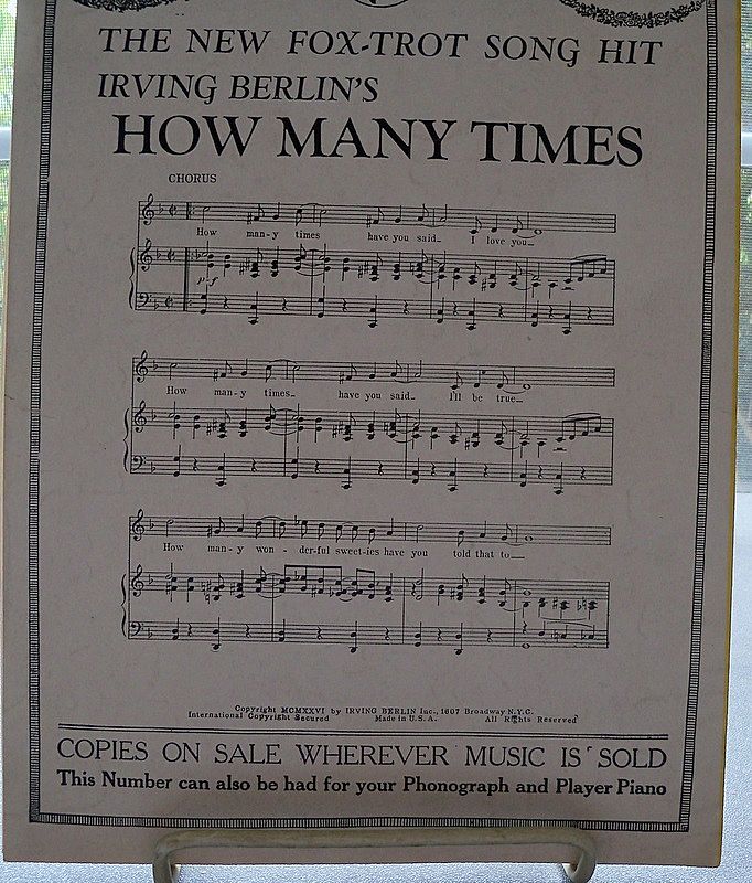 Striking Yellow and Black Sheet Music "And Then I Forget" Striking Yellow and Black Sheet Music "And Then I Forget"