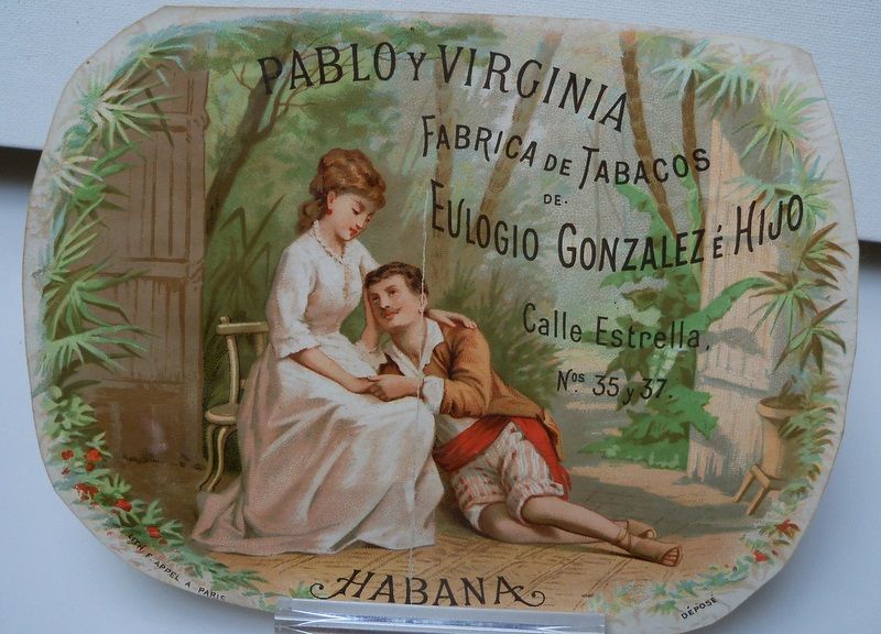 Advertising Paper Pablo Y Virginia Fabrica de Tabacos Advertising Paper Pablo Y Virginia Fabrica de Tabacos