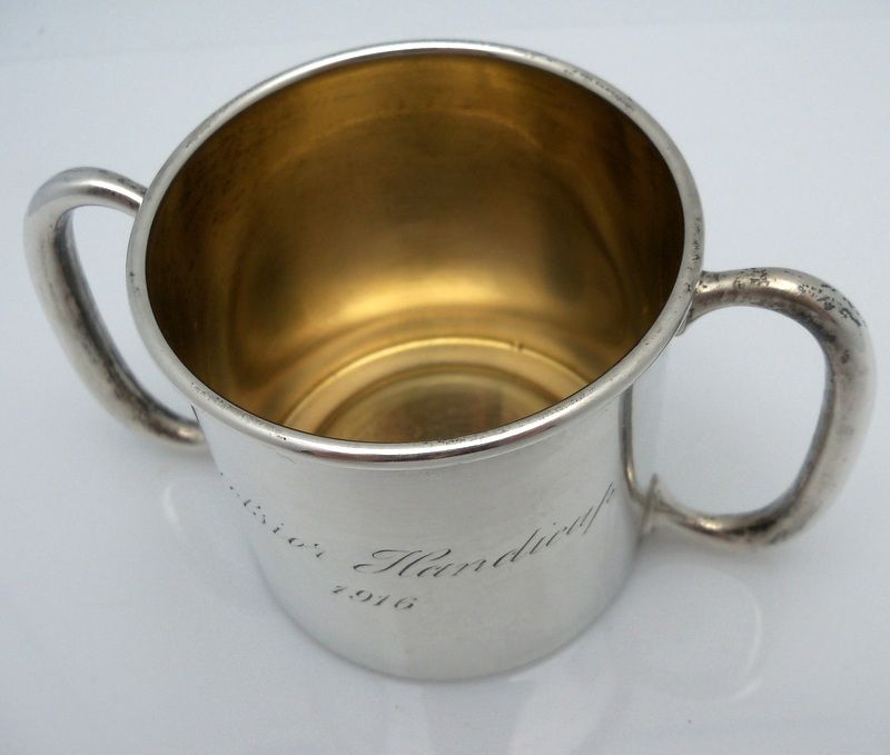 Small Sterling Two Handled Trophy Cup Small Sterling Two Handled Trophy Cup