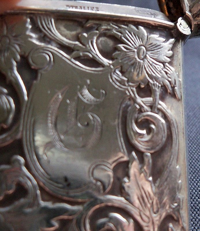 Ornate Art Nouveau Design Sterling Match Safe Ornate Art Nouveau Design Sterling Match Safe