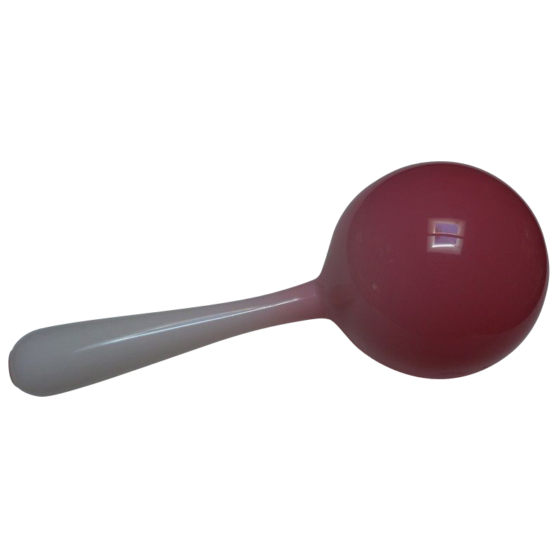 Peachblow Pink to White Glass Sock Darner Peachblow Pink to White Glass Sock Darner