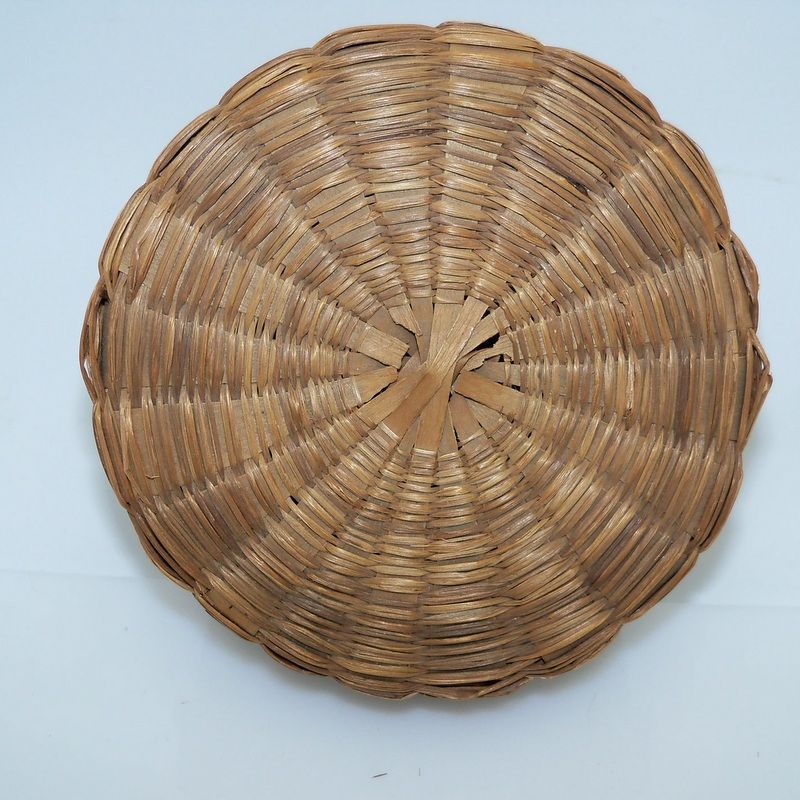 Sweet Grass Covered Sewing Basket Sweet Grass Covered Sewing Basket