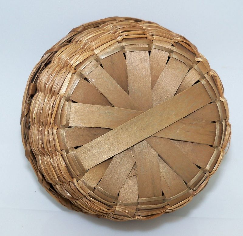 Sweet Grass Covered Sewing Basket Sweet Grass Covered Sewing Basket
