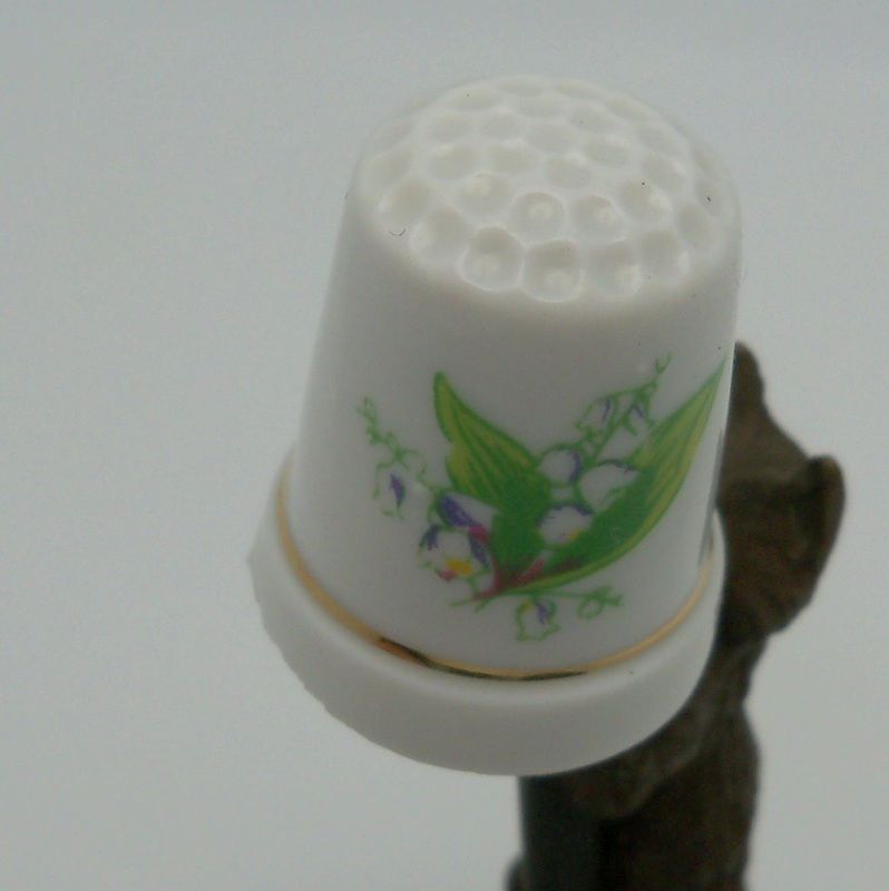 Porcelain Display Thimble "Lily of the Valley" Porcelain Display Thimble "Lily of the Valley"