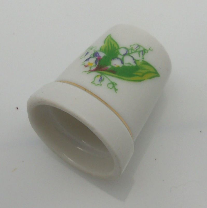 Porcelain Display Thimble "Lily of the Valley" Porcelain Display Thimble "Lily of the Valley"