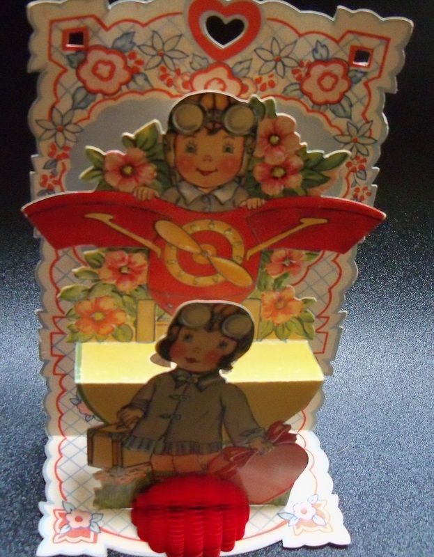 Large Three Dimensional Airplane and Pilot Valentine Large Three Dimensional Airplane and Pilot Valentine