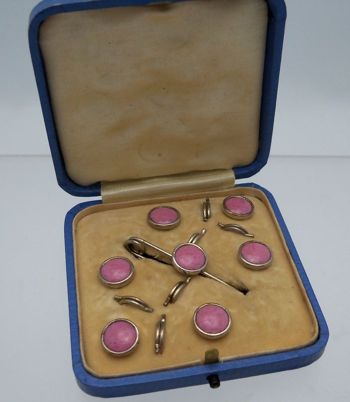 Case Dress Set of Pink and Silver Waistcoat Buttons Case Dress Set of Pink and Silver Waistcoat Buttons