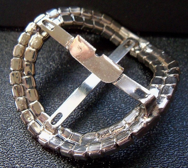 Double Row of Glittering Rhinestone Sash Buckle Double Row of Glittering Rhinestone Sash Buckle