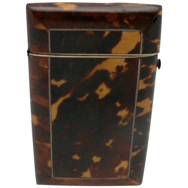 Mottled Tortoise Man's Calling Card Case Mottled Tortoise Man's Calling Card Case
