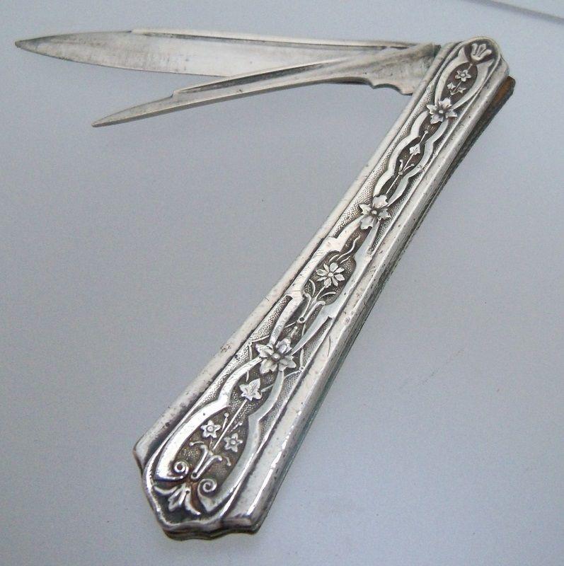 Victorian Coin Silver Ladies Fruit Knife Victorian Coin Silver Ladies Fruit Knife