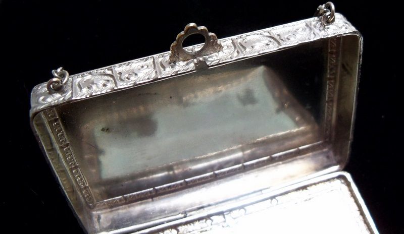 Beautiful Continental Silver Guilloche Enamel Purse Beautiful Continental Silver Guilloche Enamel Purse