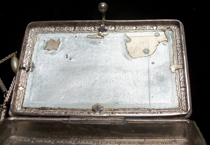 Beautiful Continental Silver Guilloche Enamel Purse Beautiful Continental Silver Guilloche Enamel Purse