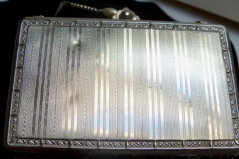 Beautiful Continental Silver Guilloche Enamel Purse Beautiful Continental Silver Guilloche Enamel Purse