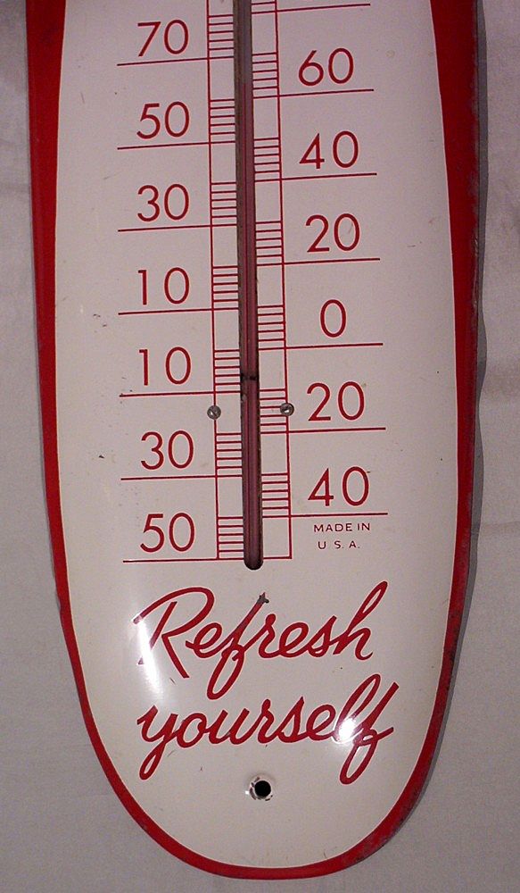 Fabulous 1948 Coca-Cola Cigar Shaped Thermometer 30" Fabulous 1948 Coca-Cola Cigar Shaped Thermometer 30"