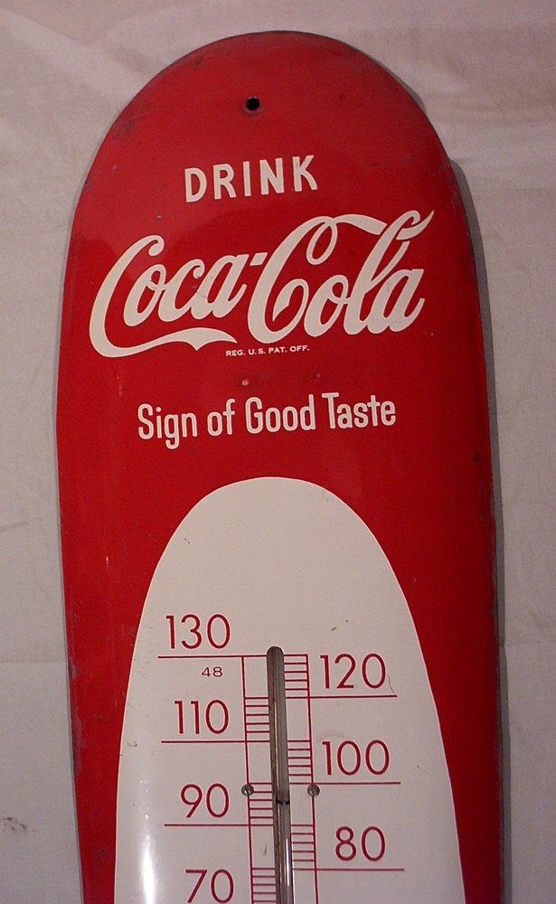 Fabulous 1948 Coca-Cola Cigar Shaped Thermometer 30" Fabulous 1948 Coca-Cola Cigar Shaped Thermometer 30"