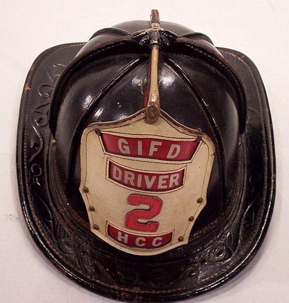 Vintage Leather Fireman's Hat Made by Chairns Green Island FD Vintage Leather Fireman's Hat Made by Chairns Green Island FD