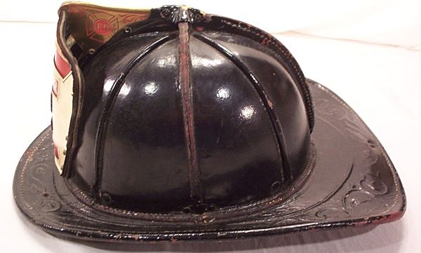 Vintage Leather Fireman's Hat Made by Chairns Green Island FD Vintage Leather Fireman's Hat Made by Chairns Green Island FD