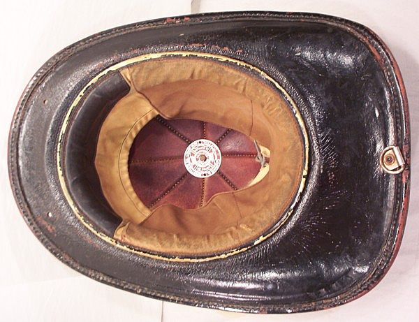 Vintage Leather Fireman's Hat Made by Chairns Green Island FD Vintage Leather Fireman's Hat Made by Chairns Green Island FD