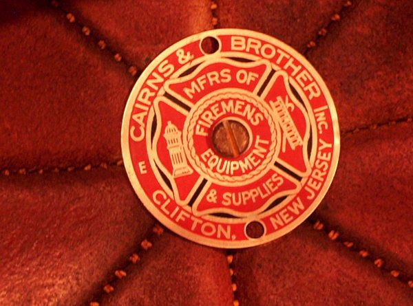 Vintage Leather Fireman's Hat Made by Chairns Green Island FD Vintage Leather Fireman's Hat Made by Chairns Green Island FD