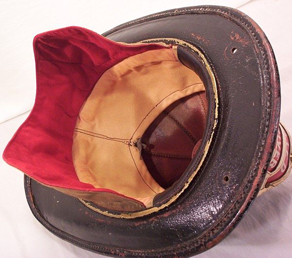 Vintage Leather Fireman's Hat Made by Chairns Green Island FD Vintage Leather Fireman's Hat Made by Chairns Green Island FD