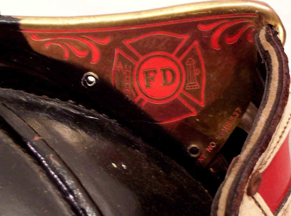Vintage Leather Fireman's Hat Made by Chairns Green Island FD Vintage Leather Fireman's Hat Made by Chairns Green Island FD