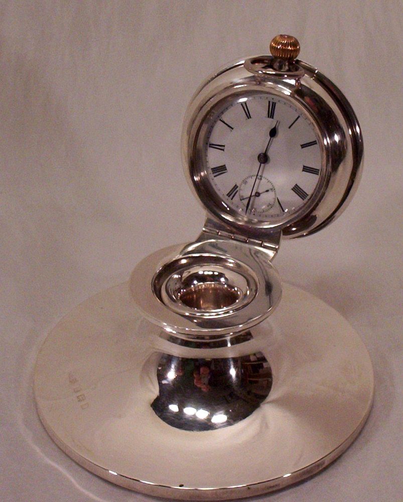 Vintage Watch Top Inkwell Sterling Silver Capstan Vintage Watch Top Inkwell Sterling Silver Capstan