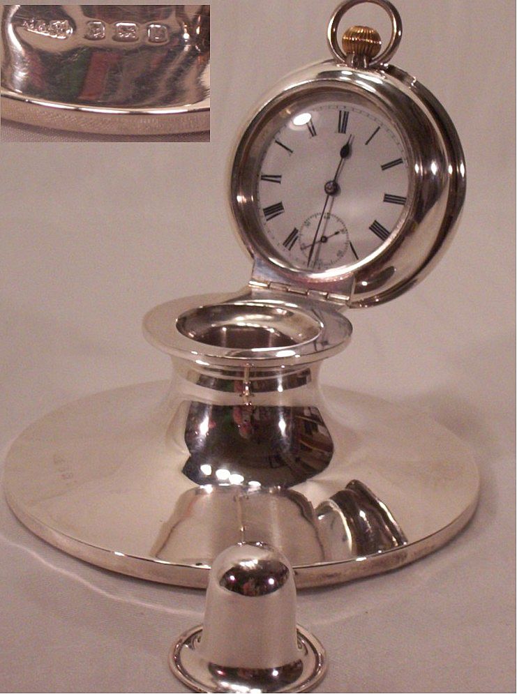 Vintage Watch Top Inkwell Sterling Silver Capstan Vintage Watch Top Inkwell Sterling Silver Capstan