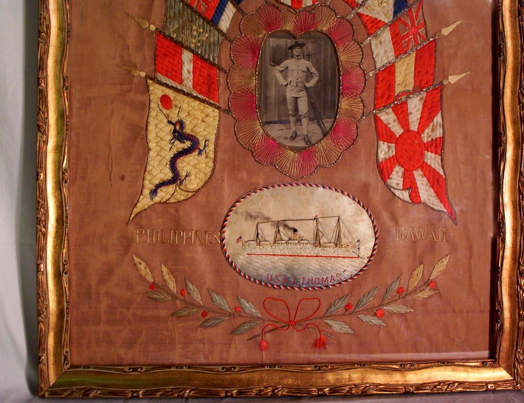 WW1 Memorial String Art on Rice Cloth US A T Thomas Transport Ship WW1 Memorial String Art on Rice Cloth US A T Thomas Transport Ship