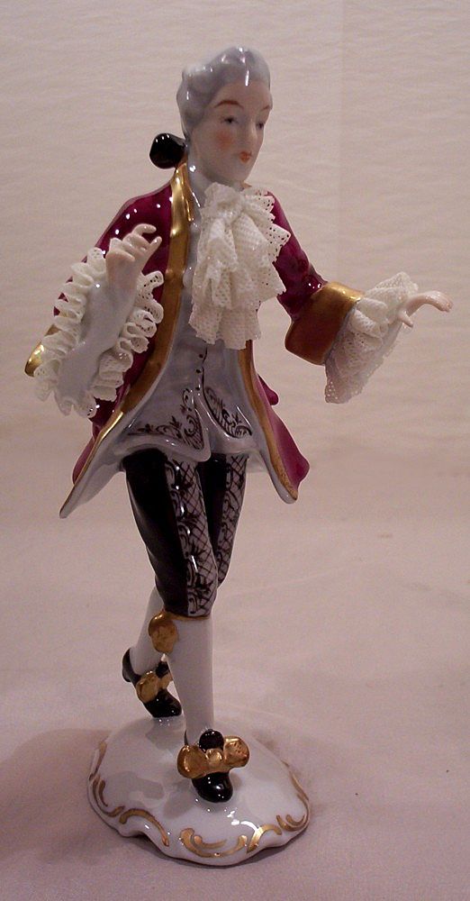 Vintage Dresden Porcelain Figurines Dancers Lady and Man Vintage Dresden Porcelain Figurines Dancers Lady and Man