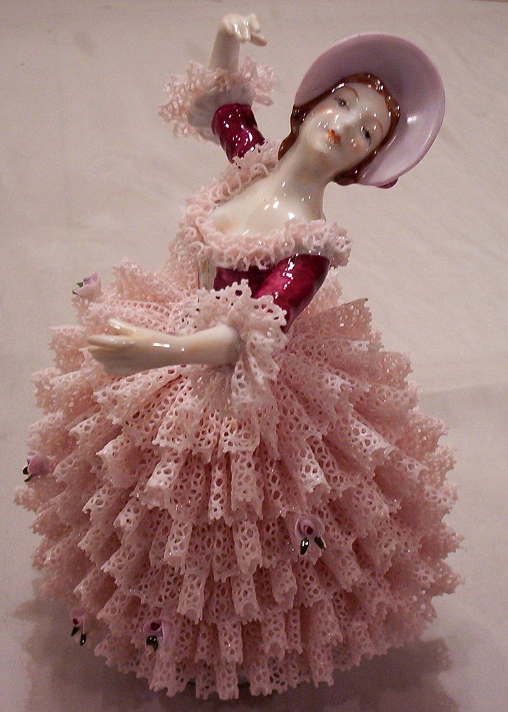 Vintage Dresden Porcelain Figurines Dancers Lady and Man Vintage Dresden Porcelain Figurines Dancers Lady and Man
