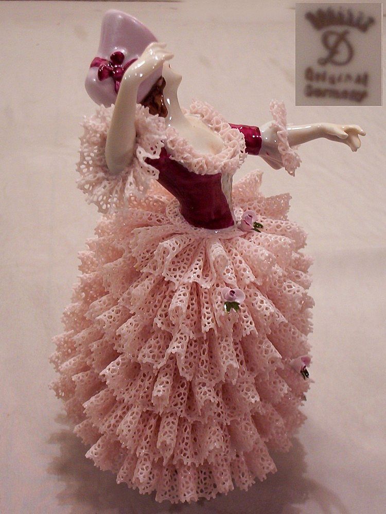 Vintage Dresden Porcelain Figurines Dancers Lady and Man Vintage Dresden Porcelain Figurines Dancers Lady and Man
