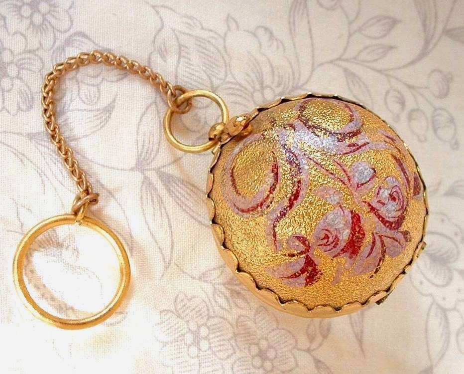 RARE Antique VICTORIAN Chatelaine PURSE Dance Coin Change Case Rose Motif c.1870's! RARE Antique VICTORIAN Chatelaine PURSE Dance Coin Change Case Rose Motif c.1870's!