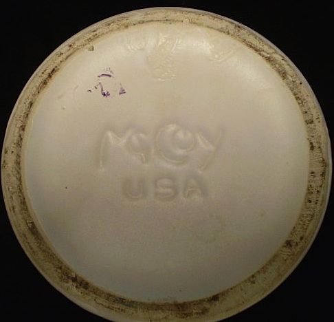 MCCOY "Antique Curio" 14 1/2" Tall White Vase - Grapes & Leaves MCCOY "Antique Curio" 14 1/2" Tall White Vase - Grapes & Leaves