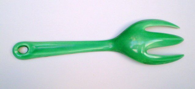Vintage Fiesta Kitchen Kraft Original Red Spoon & Original Green Fork Vintage Fiesta Kitchen Kraft Original Red Spoon & Original Green Fork