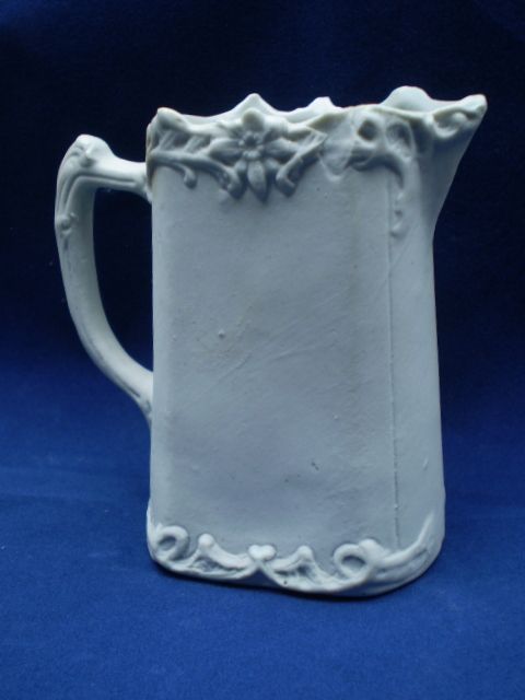 Schafer Vadter Jasperware Green Cameo Pitcher Schafer Vadter Jasperware Green Cameo Pitcher