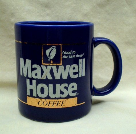 Maxwell House Coffee - Set of Six Cobalt Blue Advertising Mugs Maxwell House Coffee - Set of Six Cobalt Blue Advertising Mugs