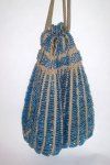 Cobalt Blue Beaded Drawstring Purse Reticule - Free Shipping Cobalt Blue Beaded Drawstring Purse Reticule - Free Shipping