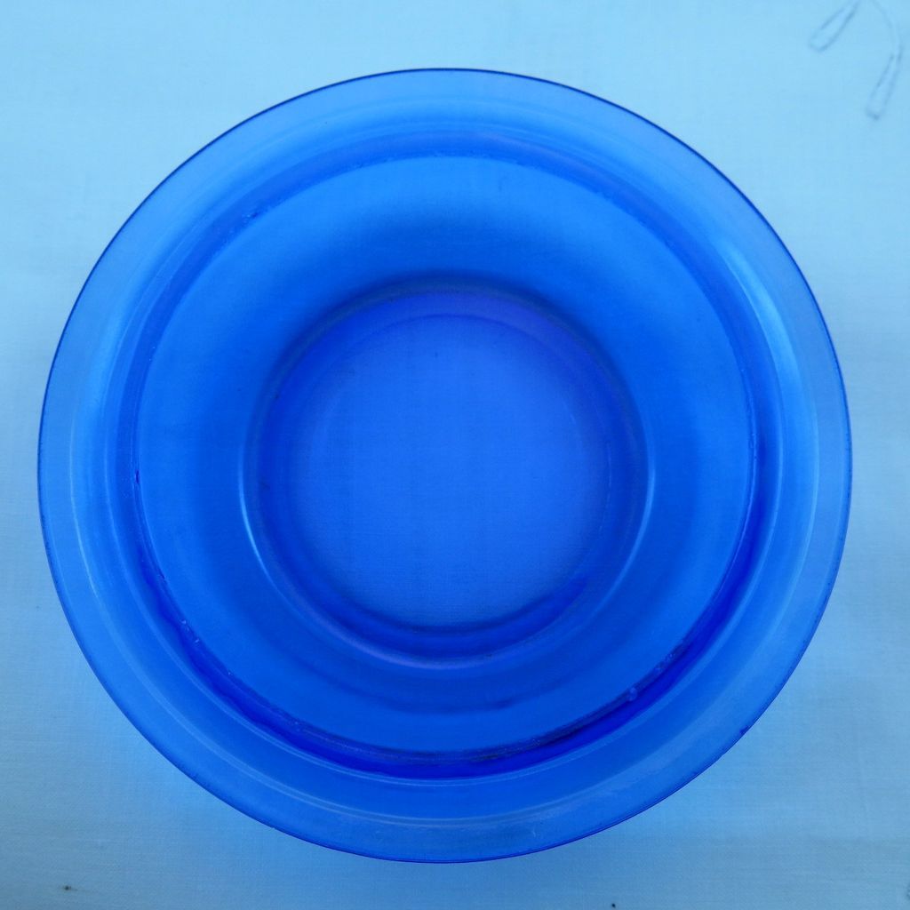 Hazel Atlas Moderntone Cobalt Blue Fruit Bowl Hazel Atlas Moderntone Cobalt Blue Fruit Bowl