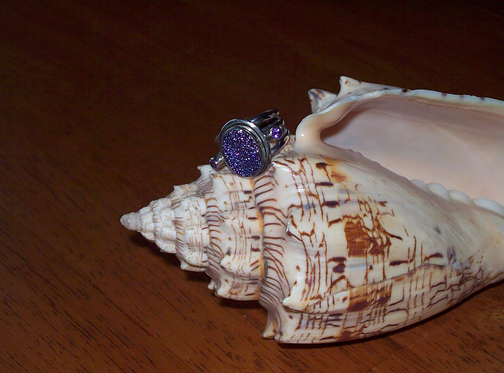 Vintage Nicky Butler Druzy and Amethyst Silver Ring Vintage Nicky Butler Druzy and Amethyst Silver Ring